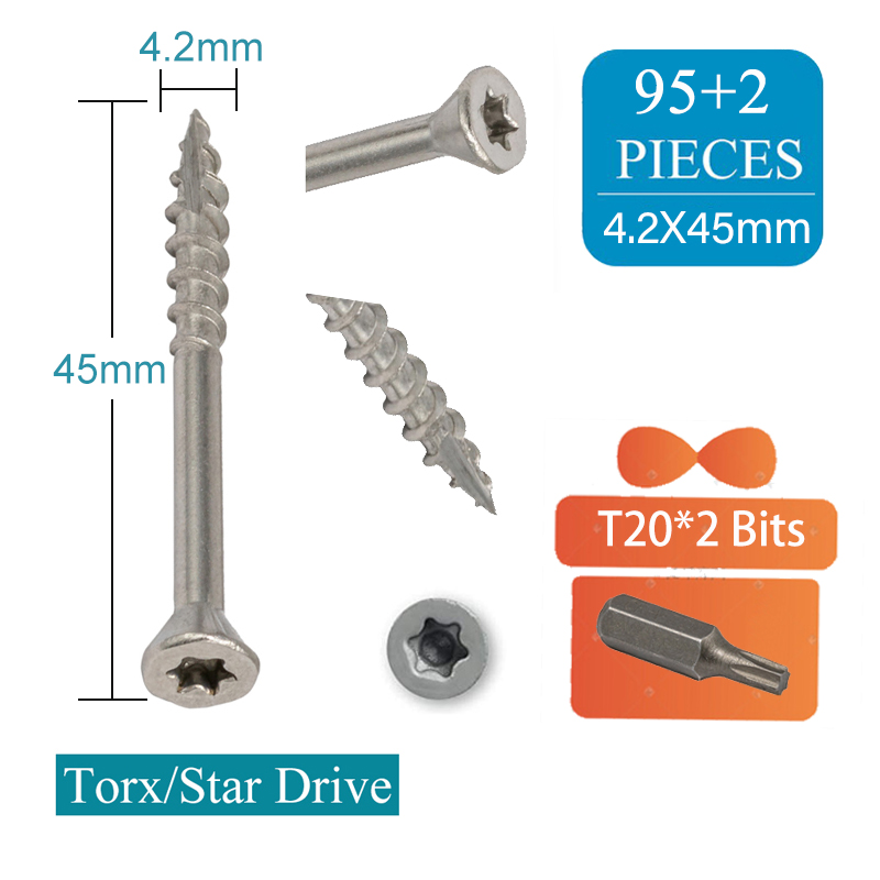 Sekrup kayu Torx baja tahan ka - Deck Screw Stainless ulasan dan harga